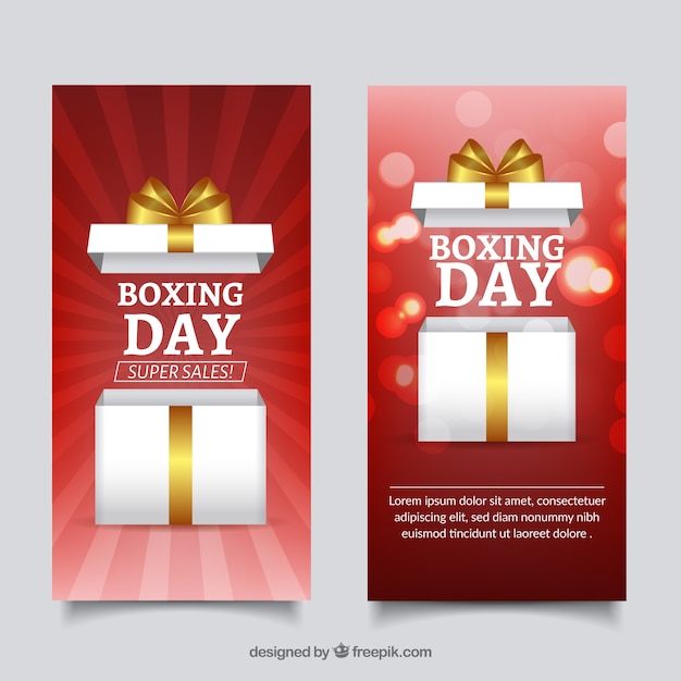 Boxing day sale banners