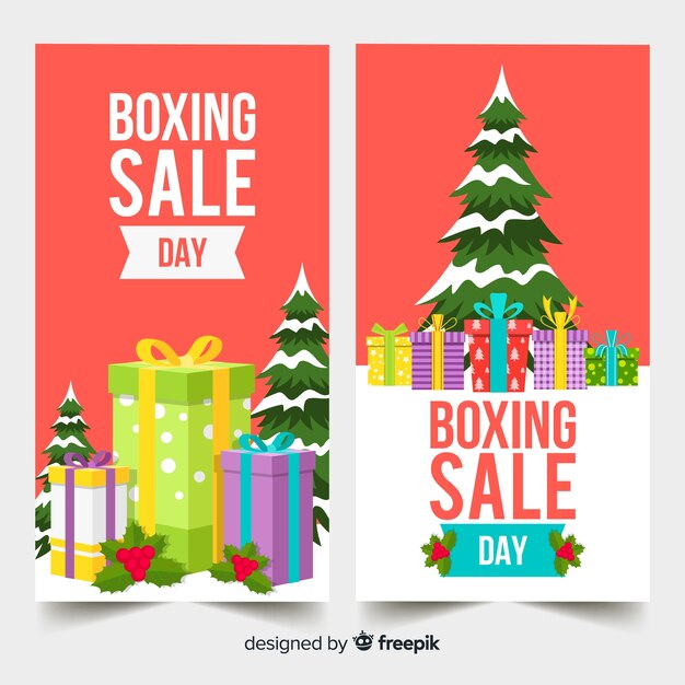 Boxing day sale banners