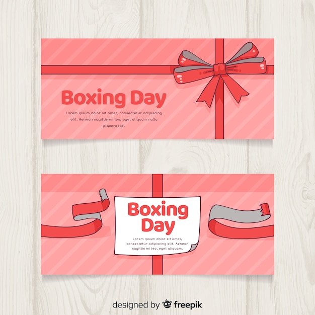 Free vector boxing day sale banners