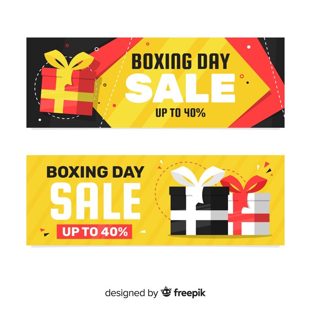 Boxing day sale banners