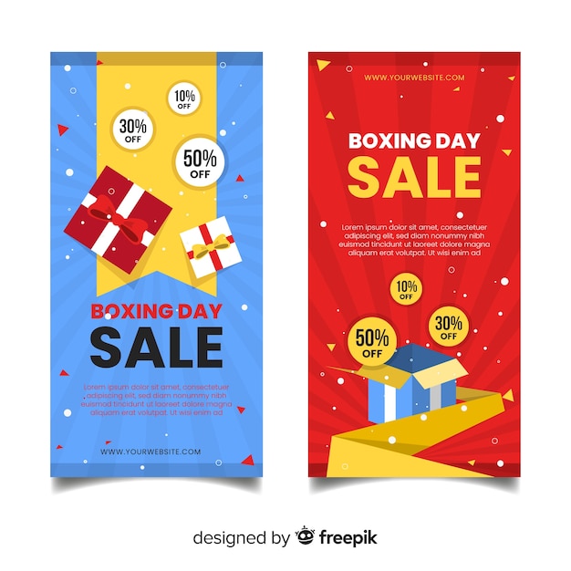 Boxing day sale banners