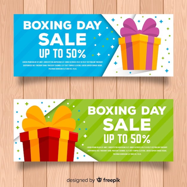 Boxing day sale banners