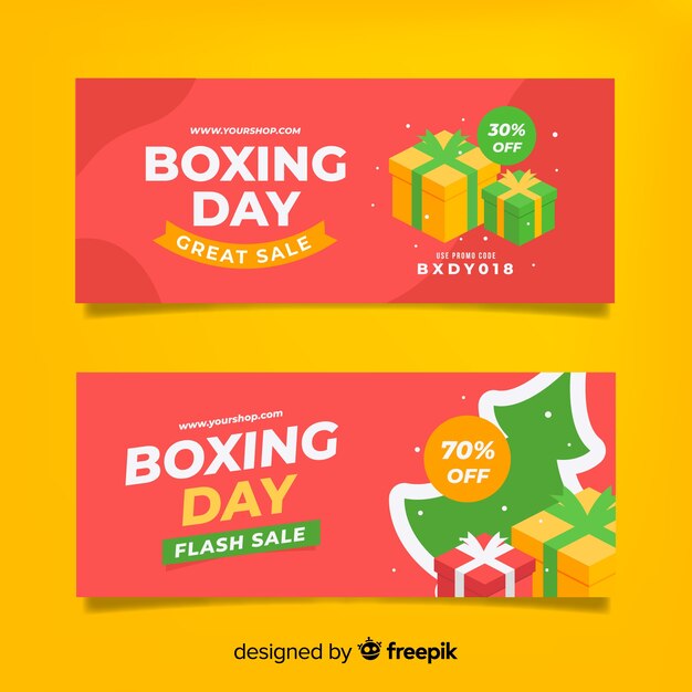 Boxing day sale banners