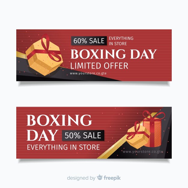 Boxing day sale banners