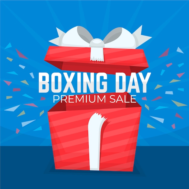 Free vector boxing day sale concept in flat design