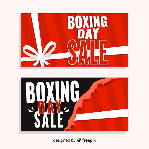 Boxing day sale flat banner