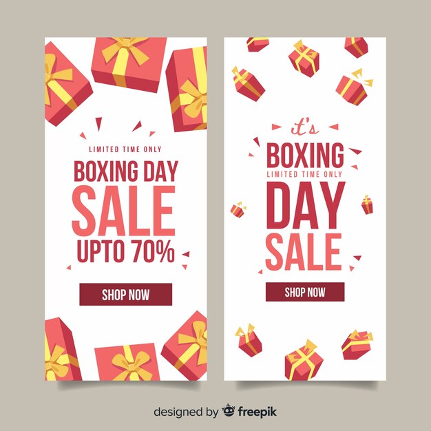 Boxing day sale flat banner