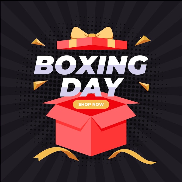 Boxing day sale in flat design