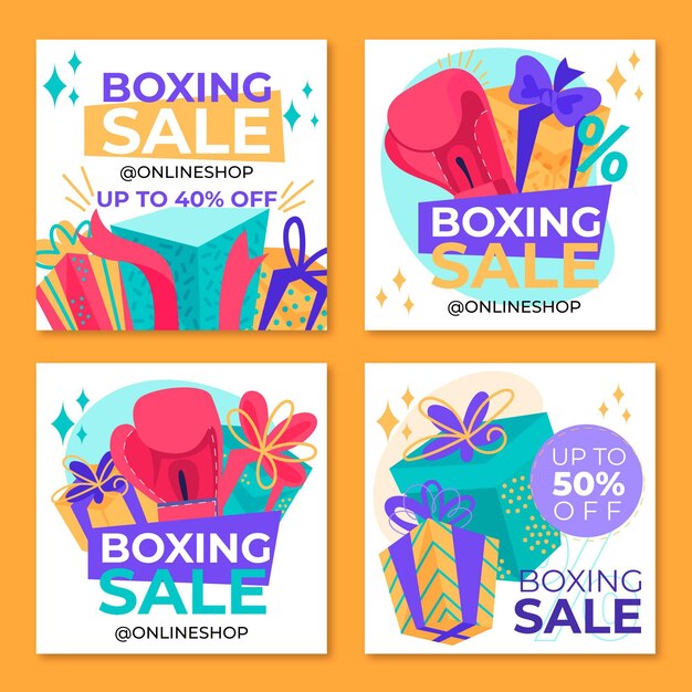 Boxing day sale instagram post collection