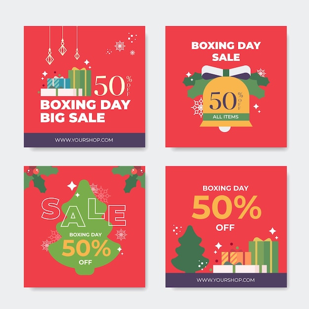 Boxing day sale instagram post collection