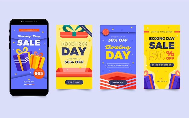 Boxing day sale instagram stories collection