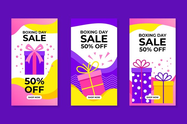 Boxing day sale instagram stories collection