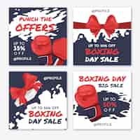 Free vector boxing day sale instagram story collection