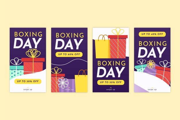 Boxing day sale instagram story collection