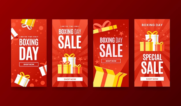 Boxing day sale instagram story collection