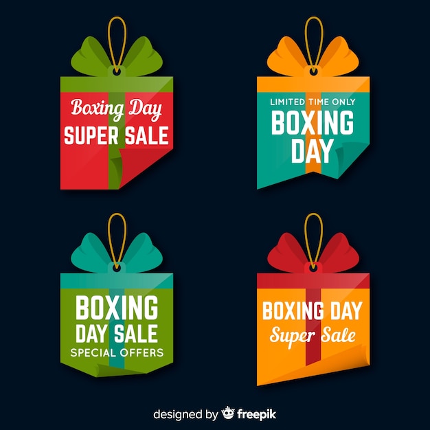 Boxing day sale label collection