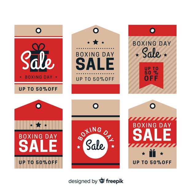 Free Vector  Red sale tags price labels and stickers