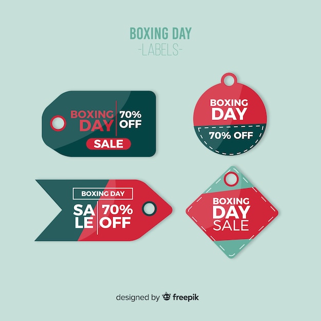 Boxing day sale labels collection