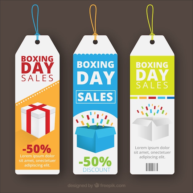 Etichette vendite boxing day