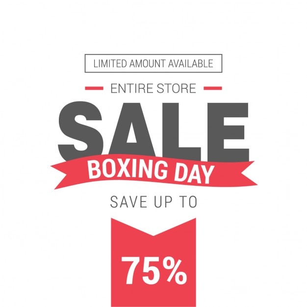 Vettore gratuito boxing day sale banner