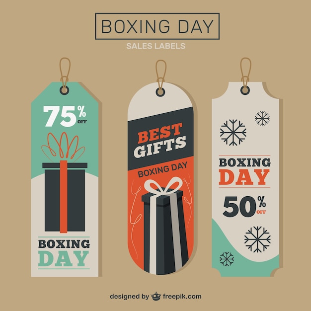 Boxing day tags pack