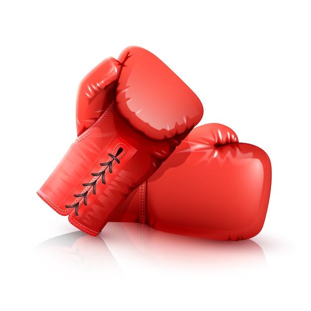 Free vector boxing gloves realistic