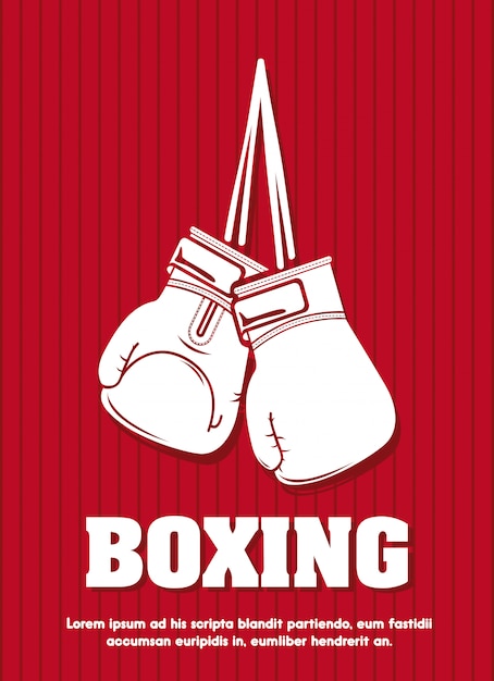 боксерский плакат шаблон графического дизайна