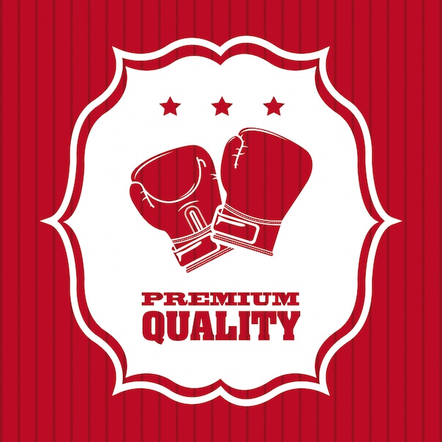 Free vector boxing premium quality logo graphic design