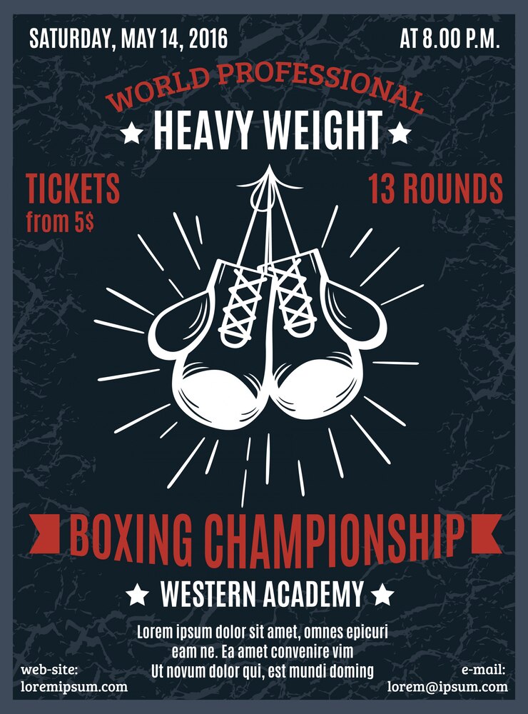 मुफ़्त वेक्टर boxing professional championship poster