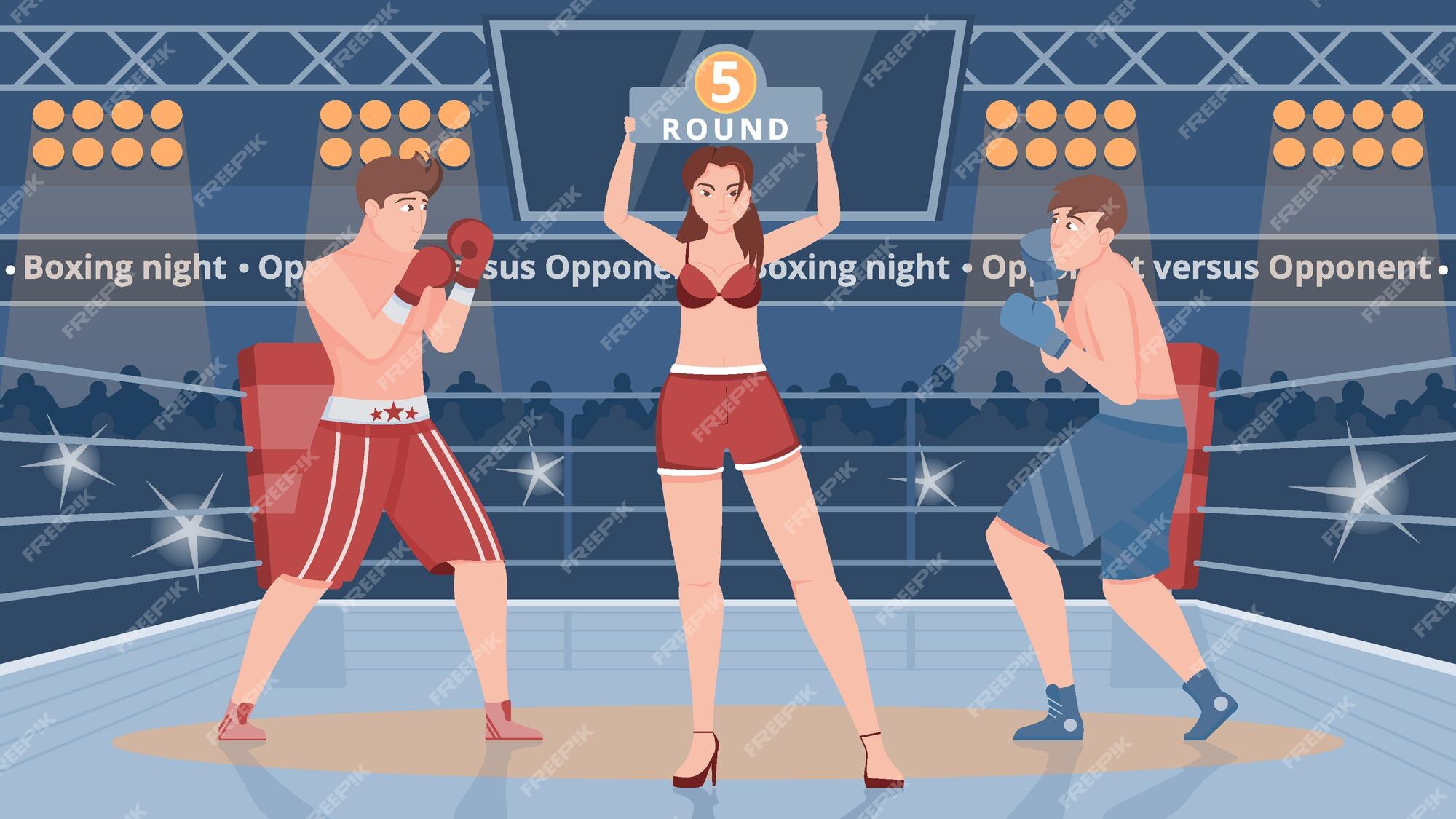 Boxer Girl Vector Art & Graphics