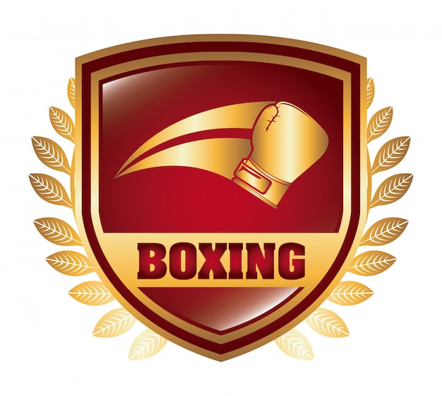 Boxing Shield Logo Graphic Design