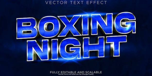 Boxing text effect editable kickboxing and fighter text style
