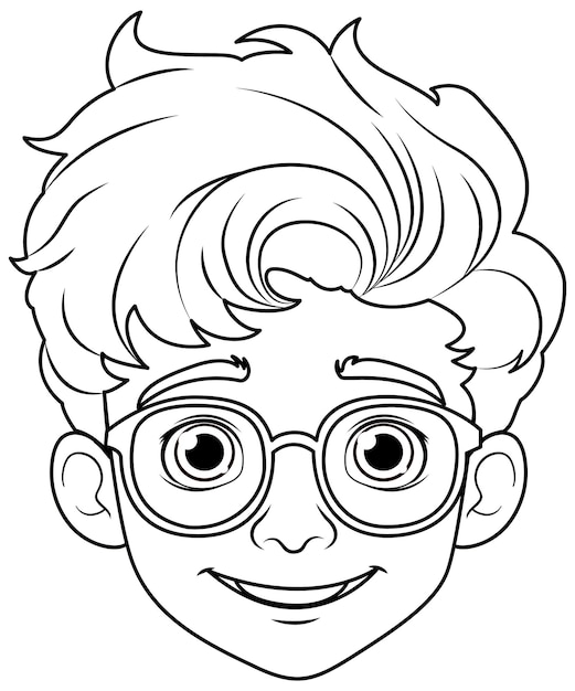 Free vector boy cartoon head isolated