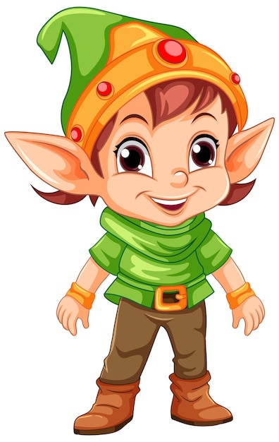 Boy christmas elf character