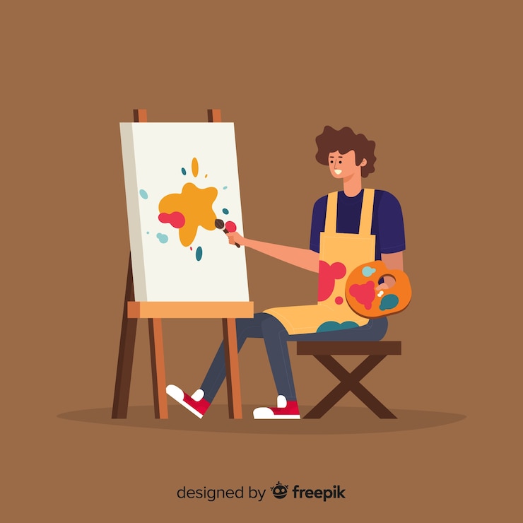 Free Vector boy enjoying their free time