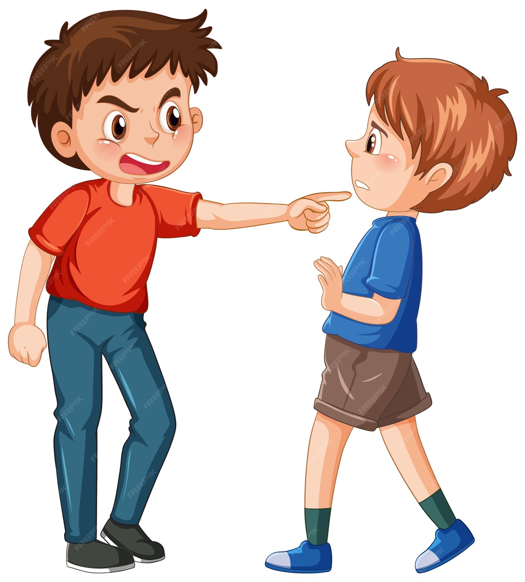 Cartoon Drawing Of Angry Kids Fighting 27708784 Vector Art at Vecteezy