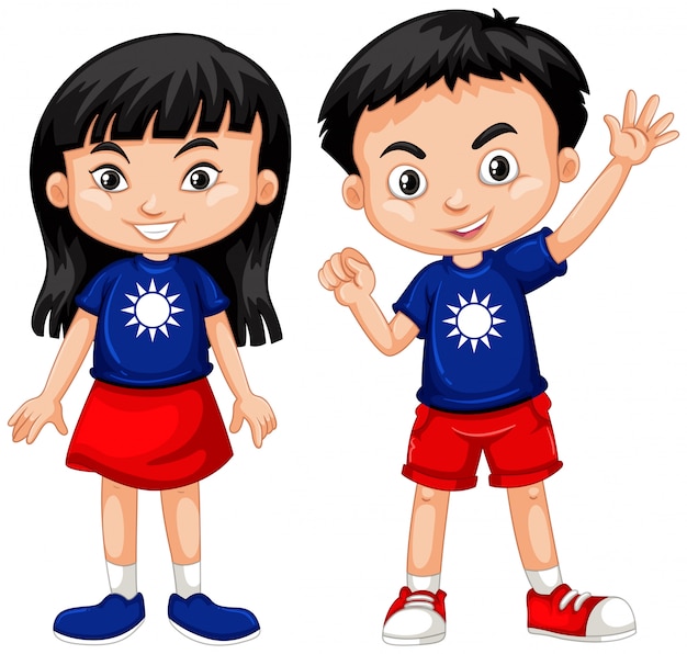 Boy and girl from taiwan