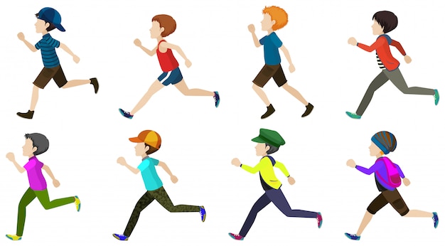 Free vector boy running