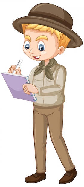 Boy in safari uniform