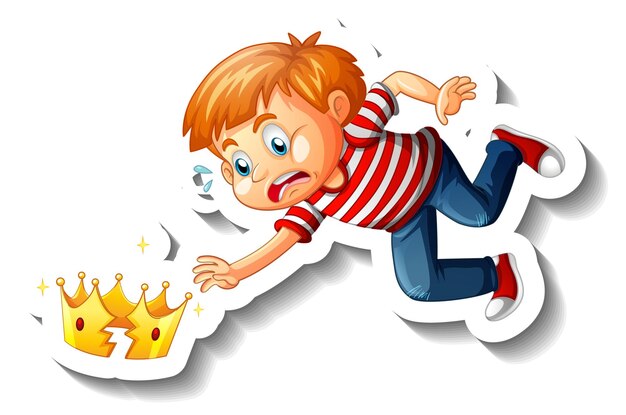 Мальчик со сломанной короной мультипликационный персонаж
