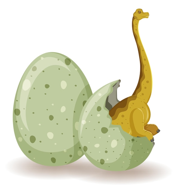 Brachiosaurus hatching from egg