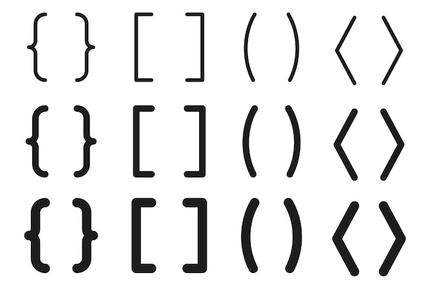 Brackets Black Line Style