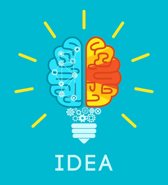 Free vector brain idea concept