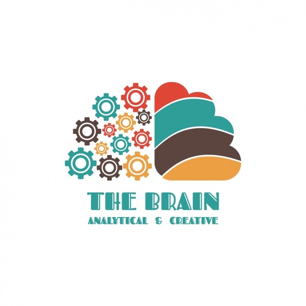 Free vector brain shape logo template