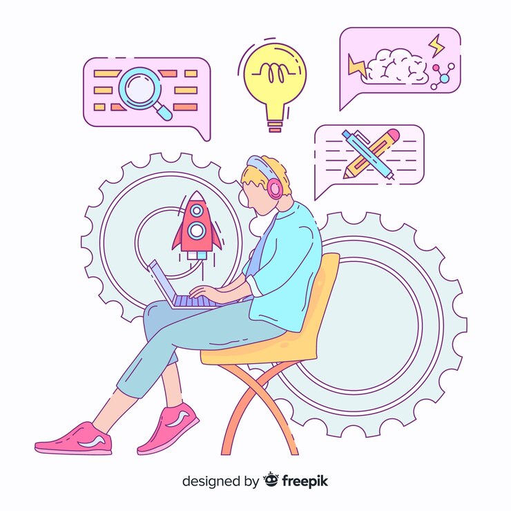 Free Vector brainstorming concept for landing page