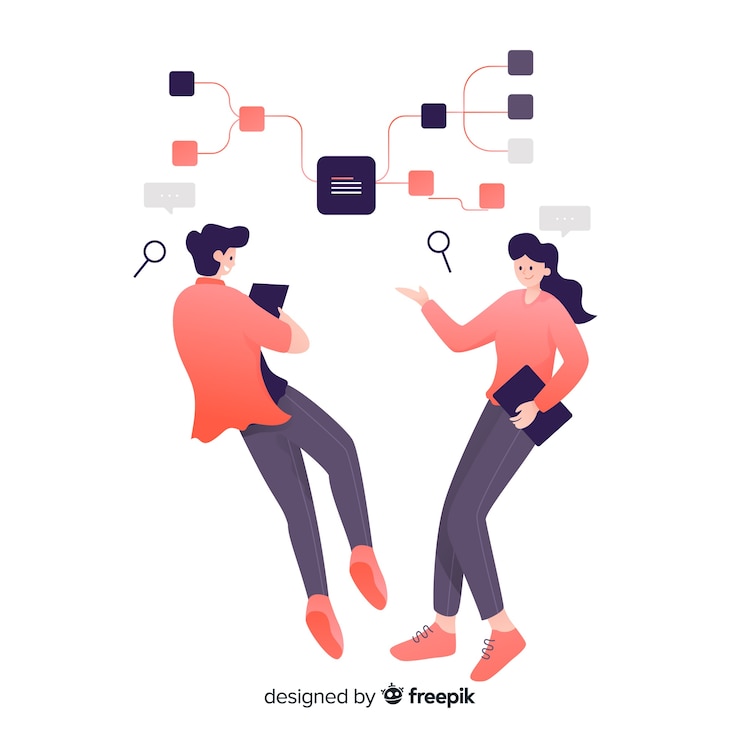 Free Vector brainstorming concept for landing page