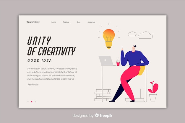 brainstorming concept for landing page