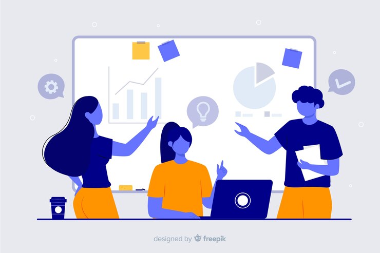 Free Vector brainstorming landing page concept