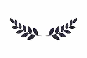 Free vector branch leaves icon white background