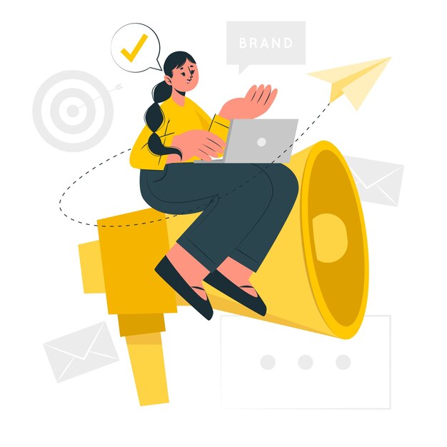 Brand communication concept illustration